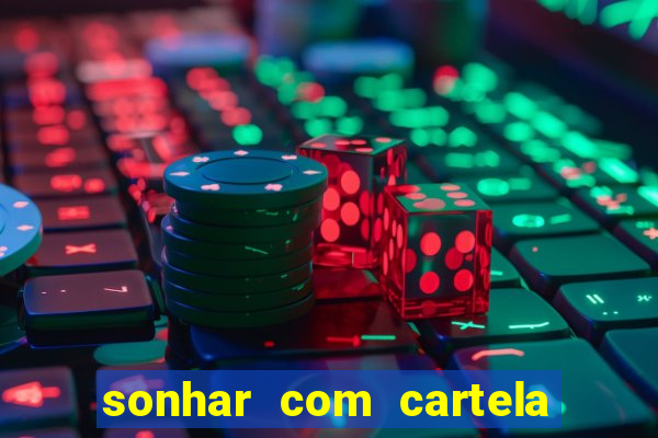 sonhar com cartela de bingo